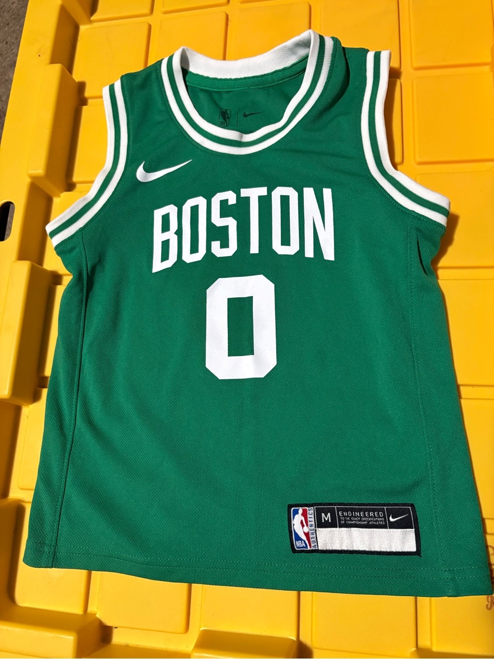 Nike Green and White Basketball Jersey